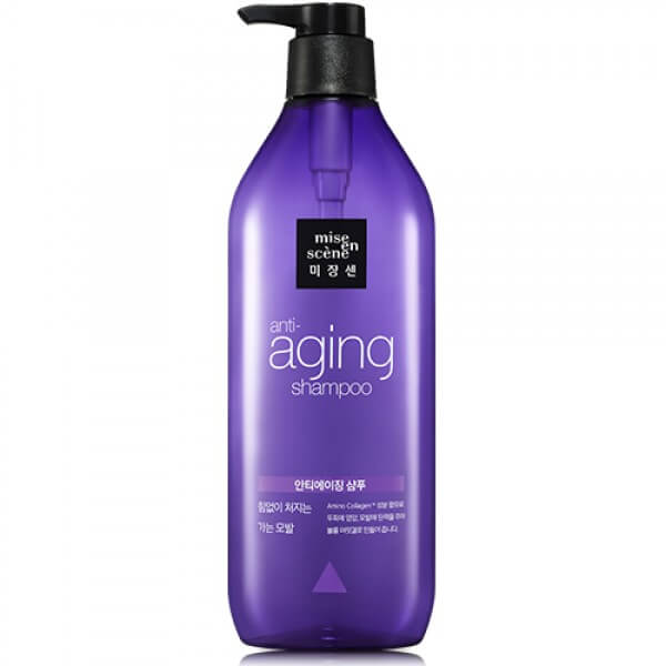 Шампунь для волос с пудрой черного жемчуга Mise en Scene Aging care Shampoo 680ml - фото3