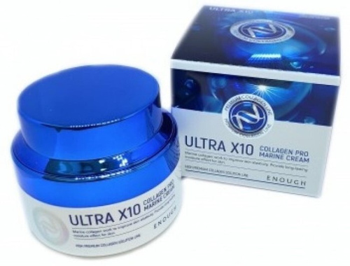 Коллагеновый крем для лица Ultra X10 Collagen Pro Marine Cream Enough - фото2