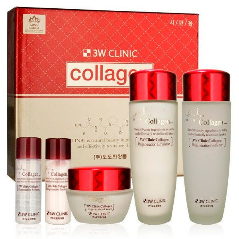 Набор для подтяжки лица 3W Clinic Collagen Skin Care 3 Items Set - фото2
