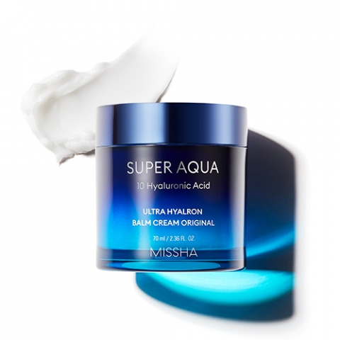 УИнтенсивно увлажняющий крем-бальзам для лица MISSHA Super Aqua Ultra Hyalron Balm Cream Originalход за телом - фото3