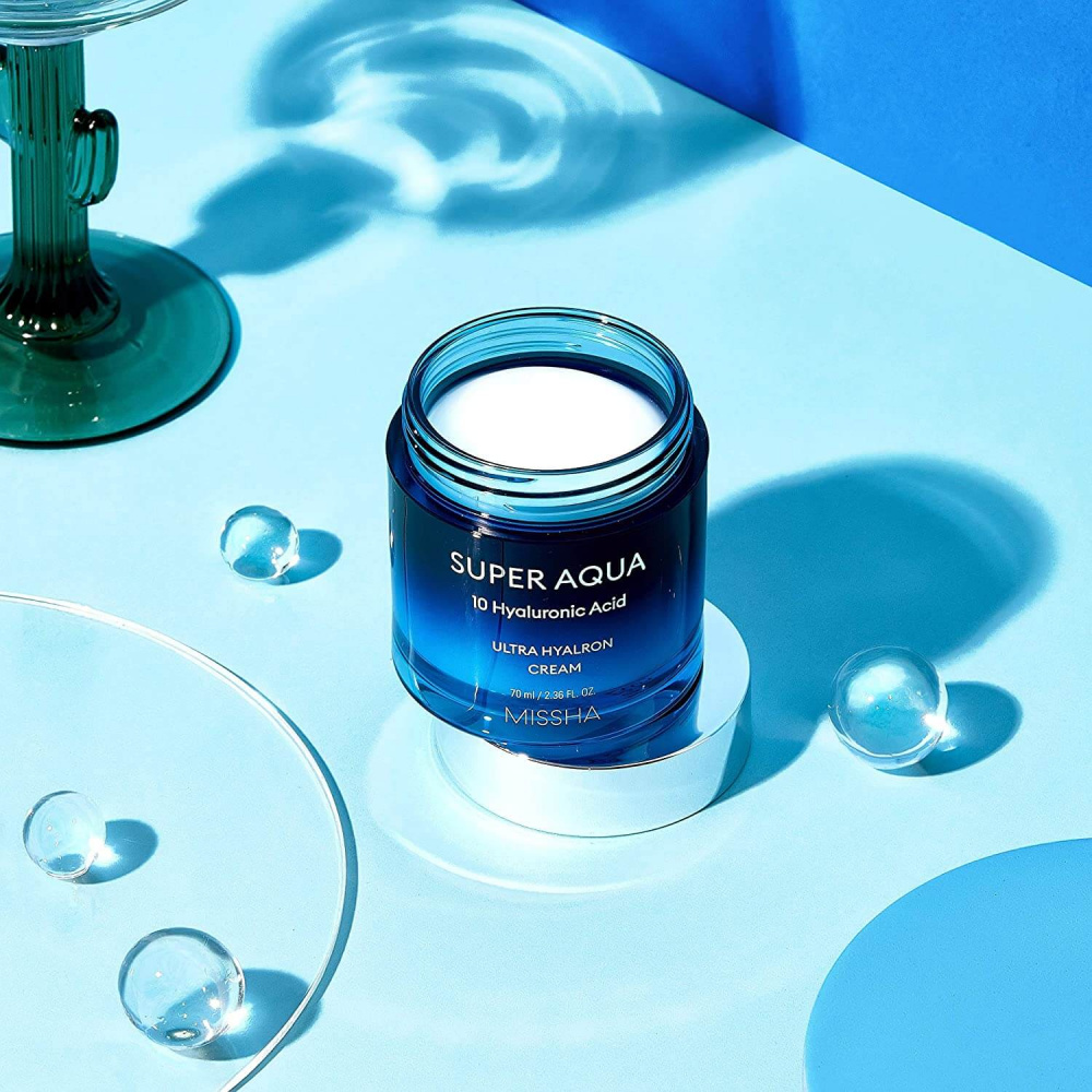 УИнтенсивно увлажняющий крем-бальзам для лица MISSHA Super Aqua Ultra Hyalron Balm Cream Originalход за телом - фото2
