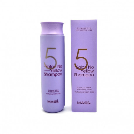Тонирующий шампунь против желтизны для осветленных волос Masil 5 Salon No Yellow Shampoo 300 мл - фото4