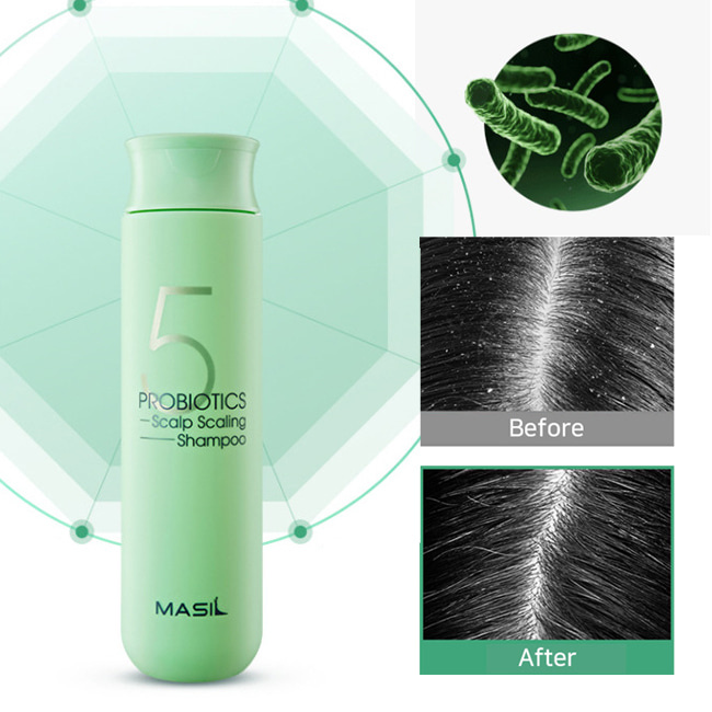 Глубоко очищающий шампунь с пробиотиками Masil 5 Probiotics Scalp Scaling Shampoo 300ml - фото2