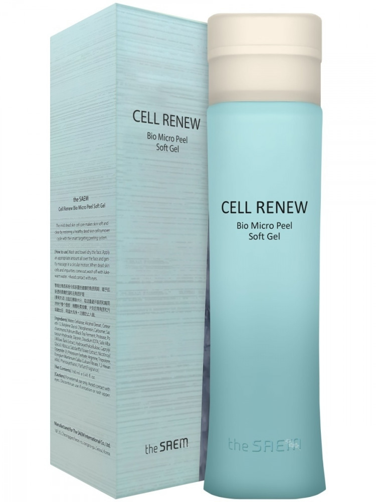 Пилинг для лица The Saem Cell Renew Bio Micro Peel Soft Gel  (160мл ) - фото