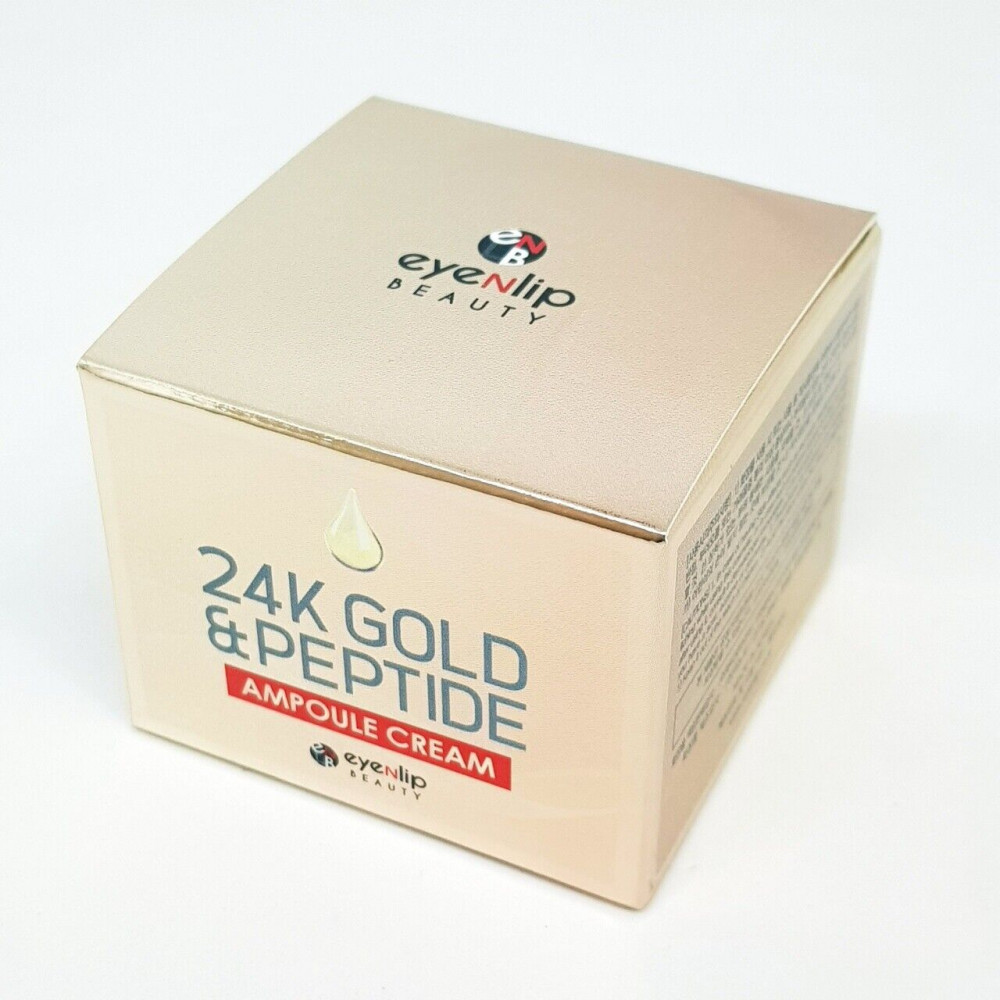 Ампульный крем с 24K золотом и пептидами EYENLIP 24K Gold & Peptide Ampoule Cream 50 гр. - фото2