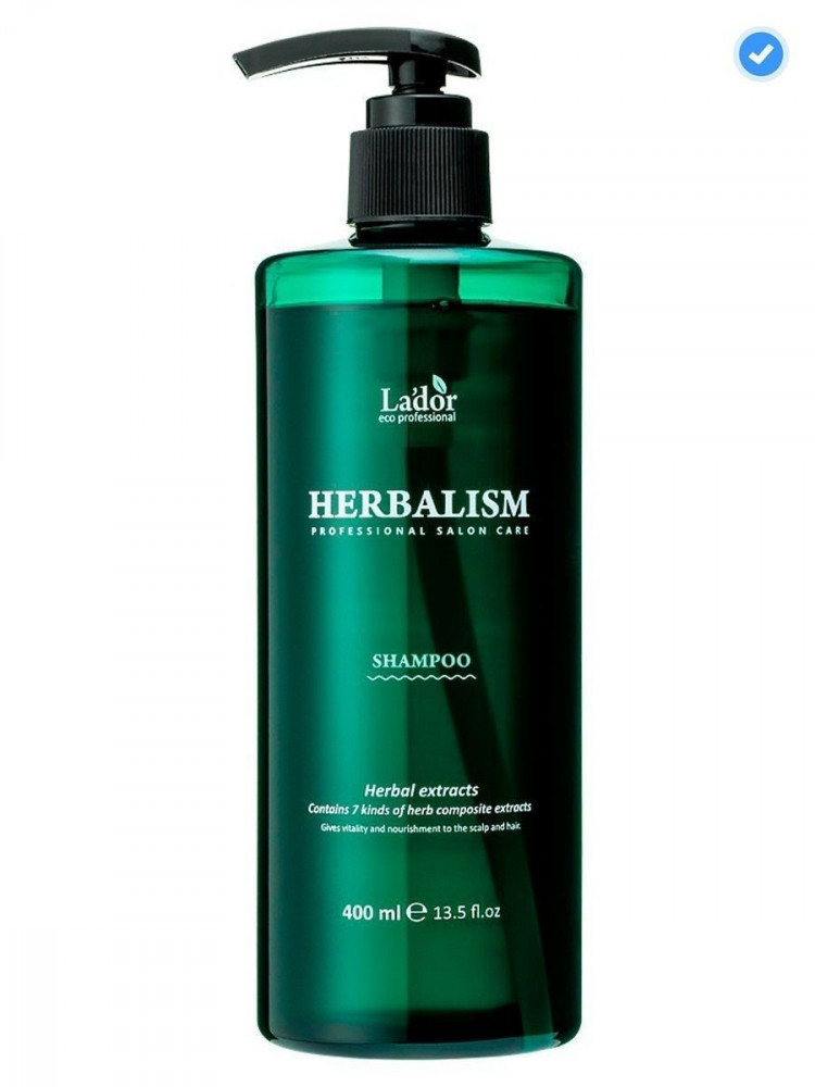 Успокаивающий шампунь для волос Lador HERBALISM SHAMPOO 400ml - фото