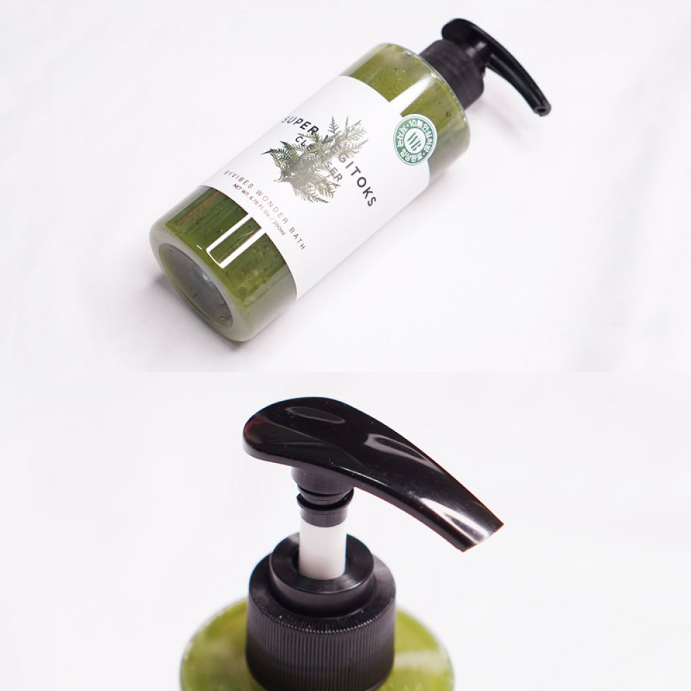 Wonder Bath Super Vegitoks Cleanser Green (300мл) очищающий детокс-гель - фото3