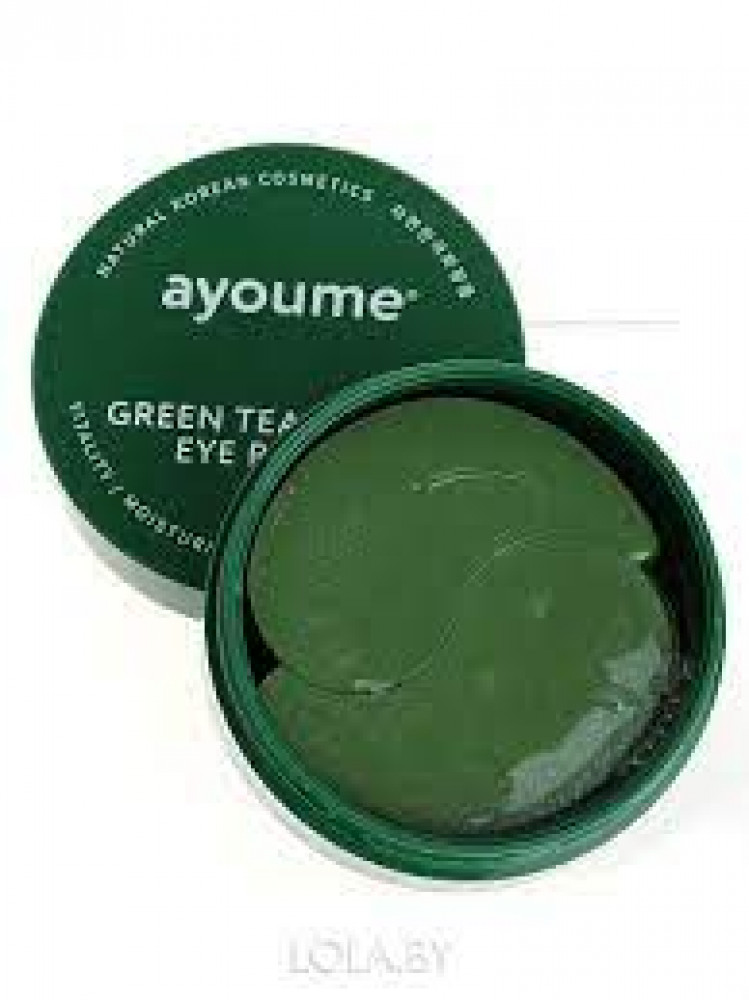 Патчи для глаз с экстрактом зеленого чая и алое AYOUME GREEN TEA + ALOE EYE PATCH 60шт - фото3