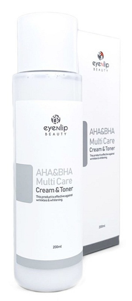Eyenlip Тонер-крем с кислотами AHA & BHA MULTI CARE CREAM & TONER 200ml - фото2