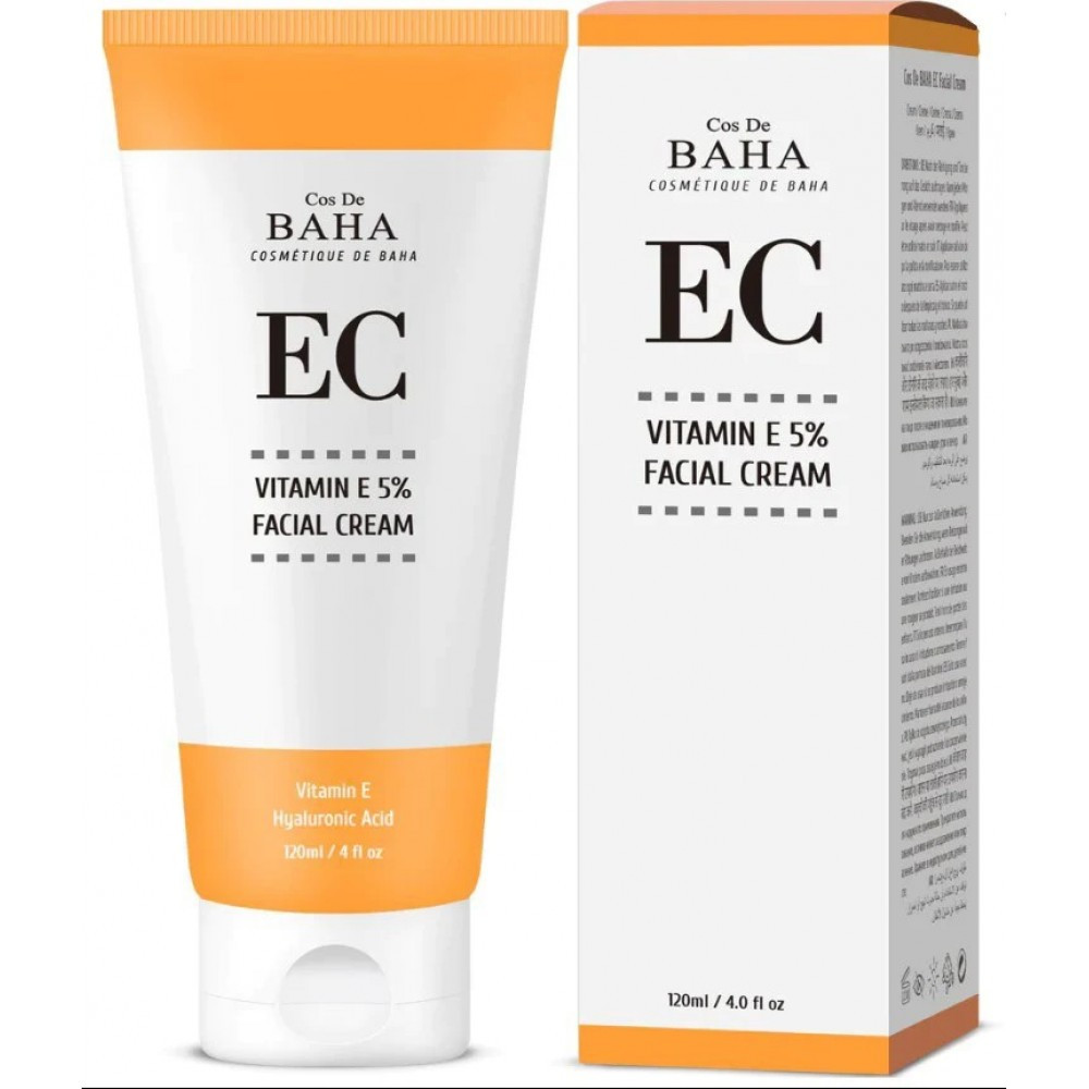 COS DE BAHA Крем для лица с витамином Е Vitamin E 5% Facial Cream 120ml (EC120) - фото