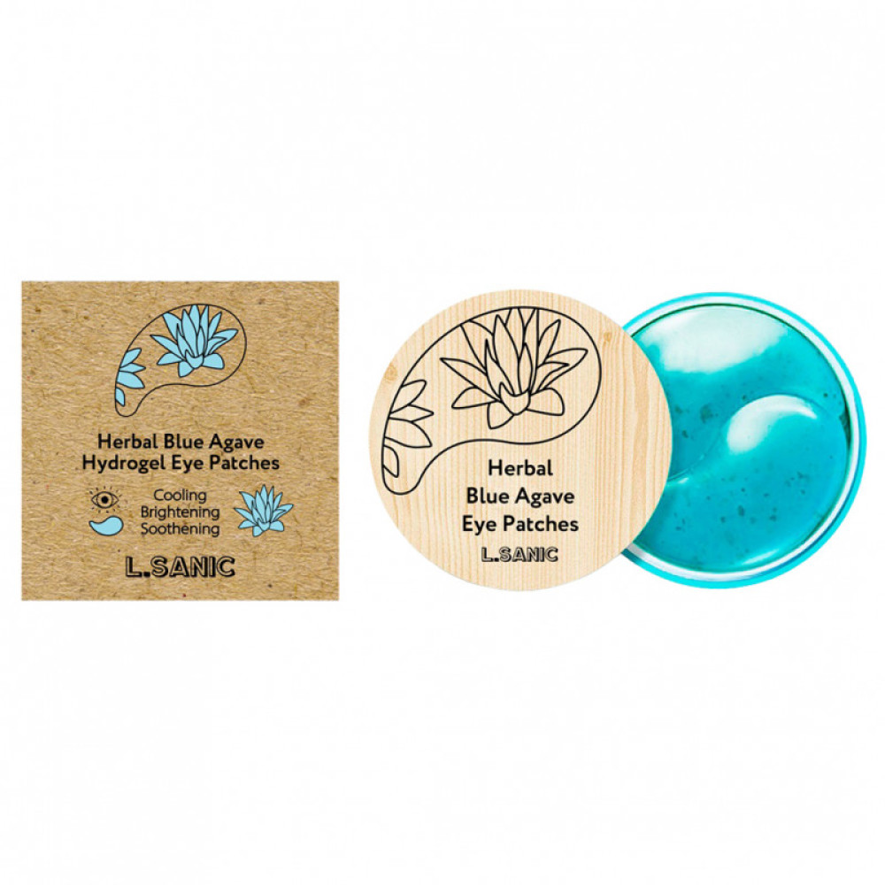 L.Sanic Патчи гидрогелевые с экстрактом голубой агавы Herbal Blue Agave Hydrogel Eye Patches 60шт - фото2