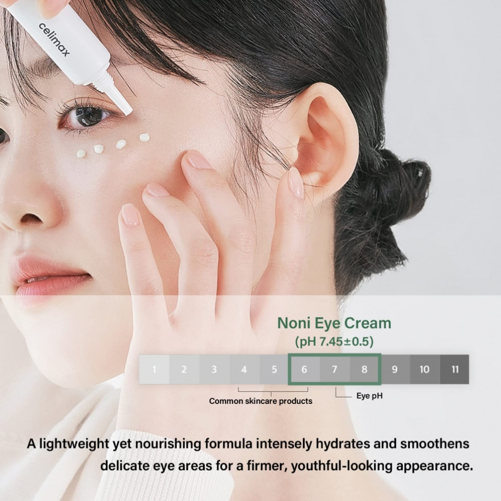 Омолаживающий крем для кожи вокруг глаз с экстрактом нони Celimax The Real Noni Ultimate Eye Cream 20мл - фото2