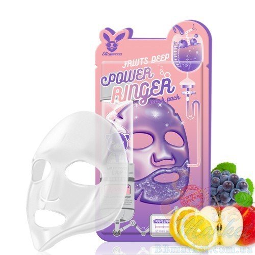 Тканевая маска д/лица Фруктовая FRUITS DEEP POWER Ringer mask pack, [Elizavecca] - фото