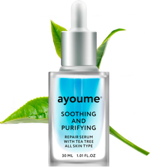 Сыворотка для лица успокаивающая AYOUME Tea Tree Soothing-&-Purifying serum 30мл - фото