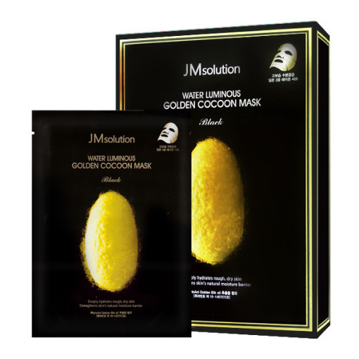 JМsolution Water Luminous Golden Cocoon Mask Black Маска с протеинами кокона шелкопряда - фото