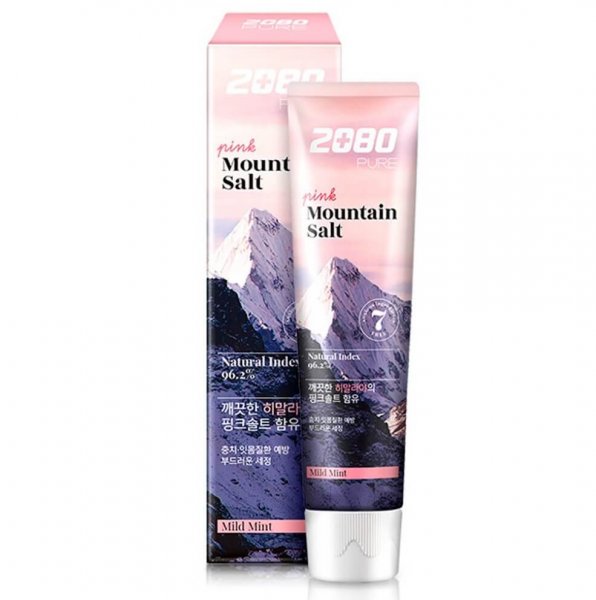 Зубная паста с гималайской солью Aekyung 2080 Pink Mountain Salt Toothpaste (розовая)(120 гр) - фото