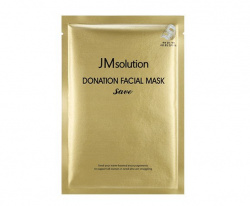 Маска с золотом,гиалуроном и пептидами JMSOLUTION Donation Mask Save(37 мл) - фото
