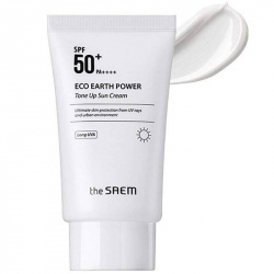 Крем солнцезащитный выравнивающий тон кожи Eco Earth Tone Up Sun Cream SPF 50+ PA++++ 50ml - фото
