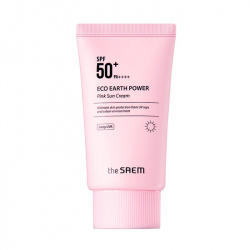 Солнцезащитный крем для проблемной кожи The Saem Sun Eco Earth Pink Sun Cream SPF50+ PA++++ - фото