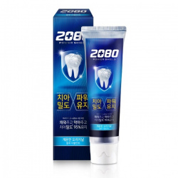 Зубная паста СУПЕР ЗАЩИТА БЛЮ AEKYUNG 2080 Power Shield Blue Double Mint (голубая полоска) (120 гр) - фото