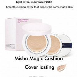 Кушон MISSHA Magic Cushion Cover Lasting SPF50+/PA+++ (No.21) 15 гр - фото