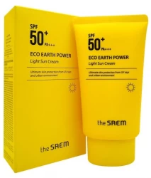  Солнцезащитный легкий крем THE SAEM Eco Earth Light Sun Cream SPF50+ PA++++ 50ml - фото
