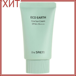 Солнцезащитный крем для чувствительной кожи The Saem Eco Earth Cica Sun Cream SPF 50+ PA++++ 50 мл - фото