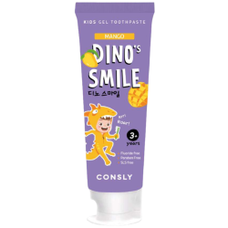 Consly Паста зубная гелевая детская Dino's Smile с ксилитом и вкусом манго 60г  - фото