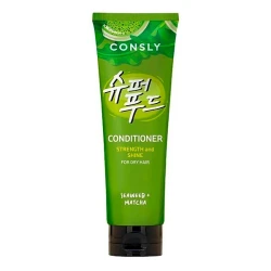 Consly Шампунь с экстрактами водорослей и зеленого чая Матча для силы и блеска волос Seaweed Matcha Shampoo For Strength Shine 250ml - фото