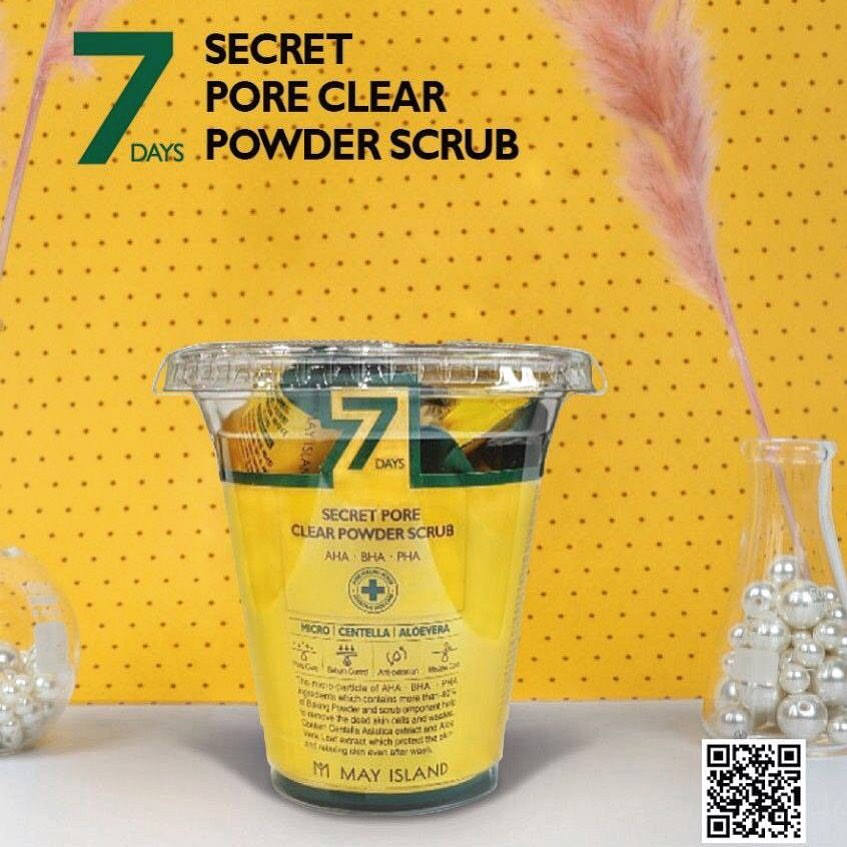 ПИЛИНГ - СКРАБ ДЛЯ ОЧИЩЕНИЯ ПОР С ЦЕНТЕЛЛОЙ MAY ISLAND SECRET PORE CLEAR POWDER SCRUB, 1 шт  - фото2