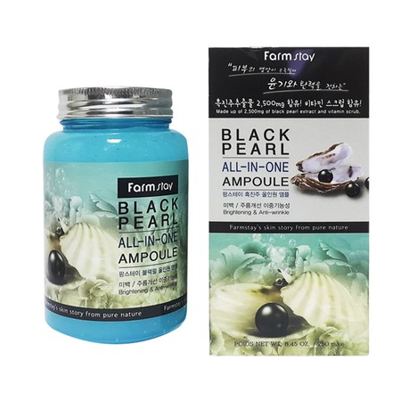 Сыворотка ампульная многофункциональная с чёрным жемчугом FarmStay Black Pearl All-In-One Ampoule, 250ml - фото2
