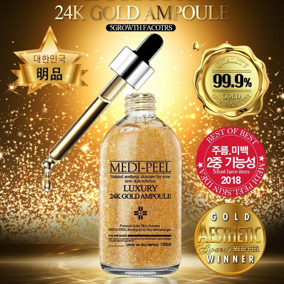 MEDI-PEEL Сыворотка для лица с золотом 24К Luxury 24K Gold Ampoule 100ml - фото2