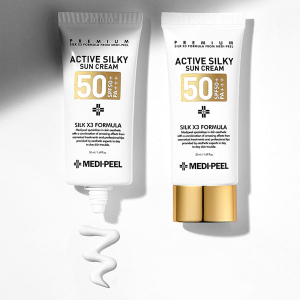 Солнцезащитный крем MEDI-PEEL Active Silky Sun Cream SPF50+ PA+++ 50ml - фото3