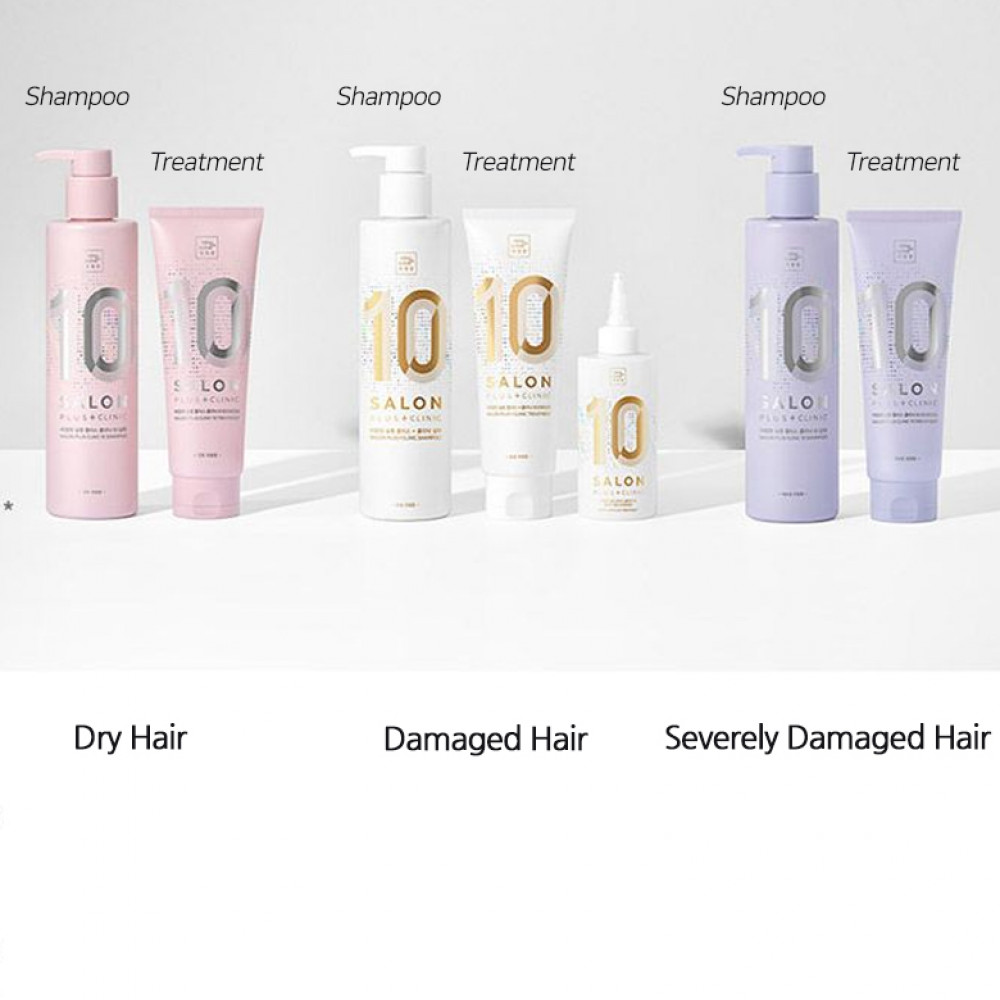 Укрепляющий шампунь для сильно поврежденных волос Mise en Scene Salon Plus Clinic 10 Shampoo for Damaged Hair 500 мл - фото3