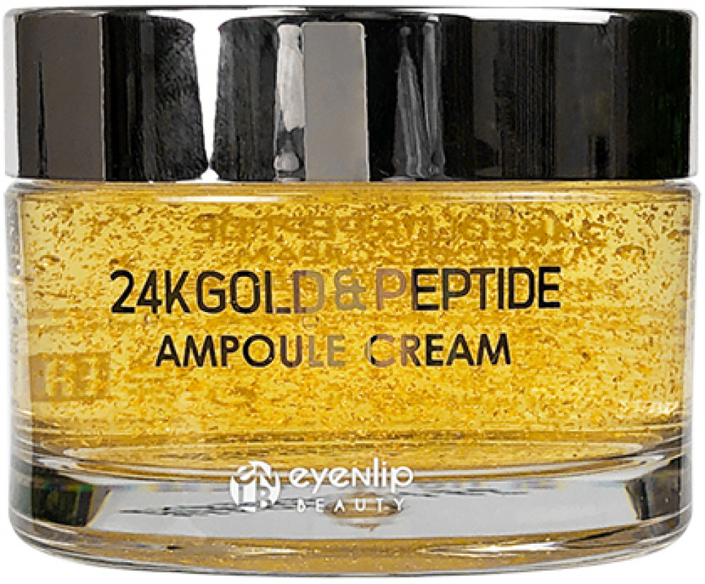 Ампульный крем с 24K золотом и пептидами EYENLIP 24K Gold & Peptide Ampoule Cream 50ml - фото