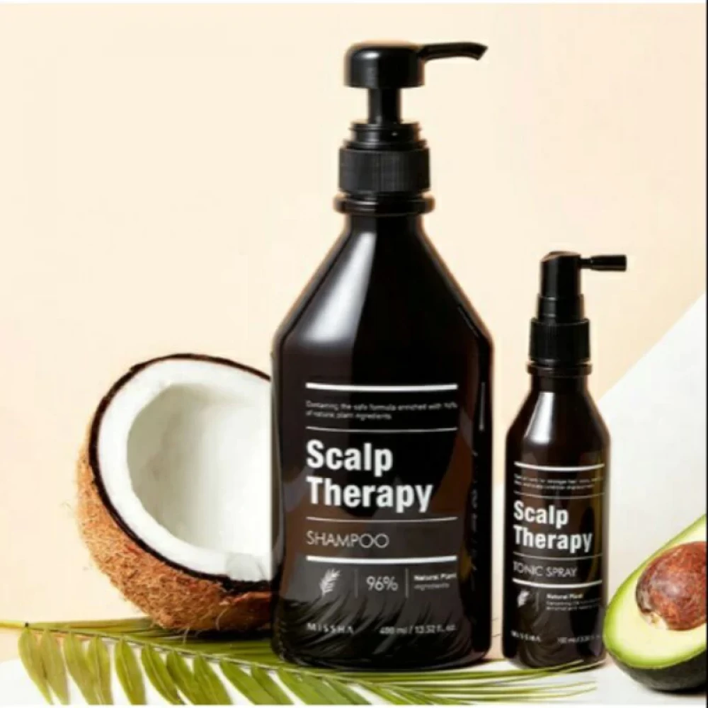 Укрепляющий шампунь для волос MISSHA Scalp Therapy Shampoo  400ml - фото3