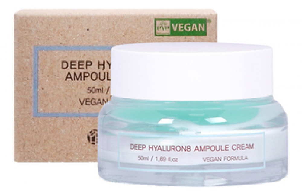 Крем-ампула с 8 видами гиалуроновых кислот Eyenlip Deep Hyaluron8 Ampoule Cream 50 ml - фото
