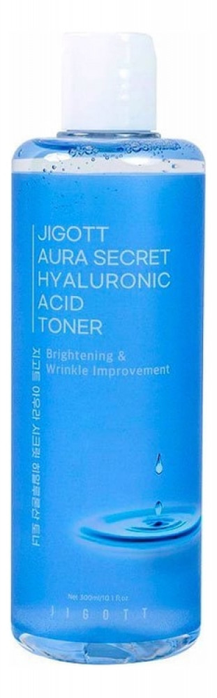 Увлажняющий тонер с гиалуроновой кислотой, JIGOTT Aura Secret Hyaluronic Acid Toner 300 ml - фото