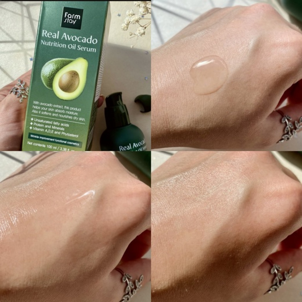 Питательная сыворотка с маслом авокадо FarmStay Real Avocado Nutrition Oil Serum-100 ml. - фото2