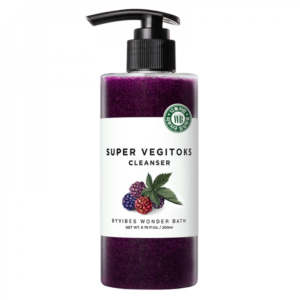 Детокс пенка для упругости кожи WONDER BATH Super Vegitoks Cleanser Purple 300 мл - фото3