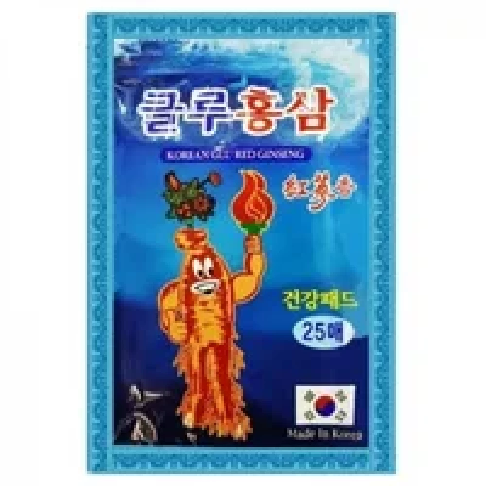 Обезболивающий пластырь с глюкозамином и красным женьшенем Korean Glu Red Ginseng  25 шт - фото2