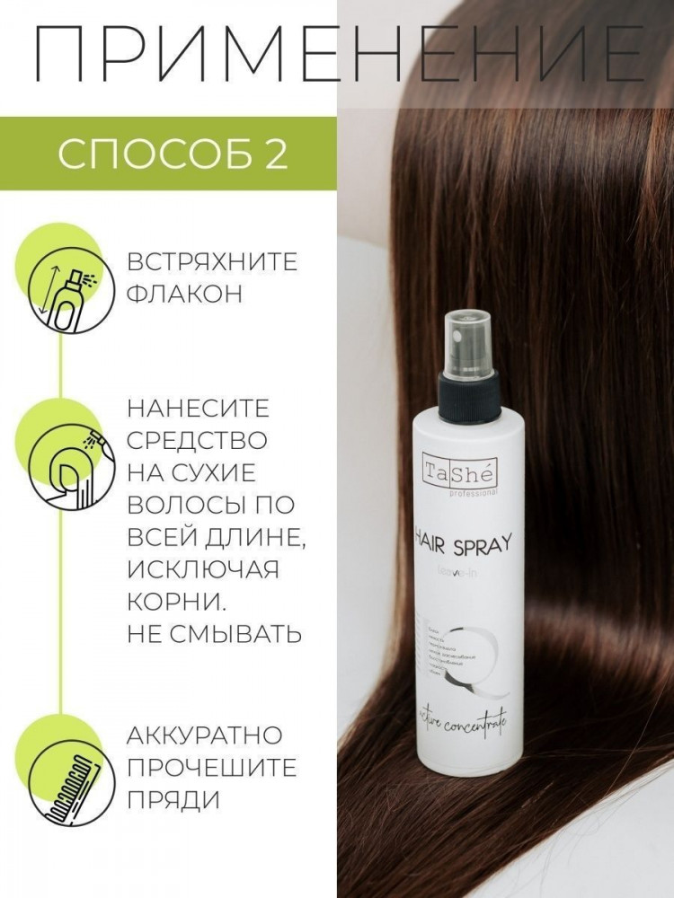 Несмываемый IQ-спрей для волос Tashe Professional  250 мл - фото4