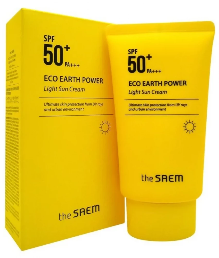  Солнцезащитный легкий крем THE SAEM Eco Earth Light Sun Cream SPF50+ PA++++ 50ml