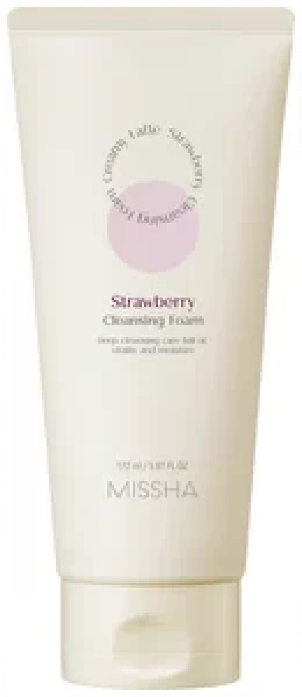 Пенка для умывания Missha Creamy Latte Strawberry Cleansing Foam 172 ml - фото