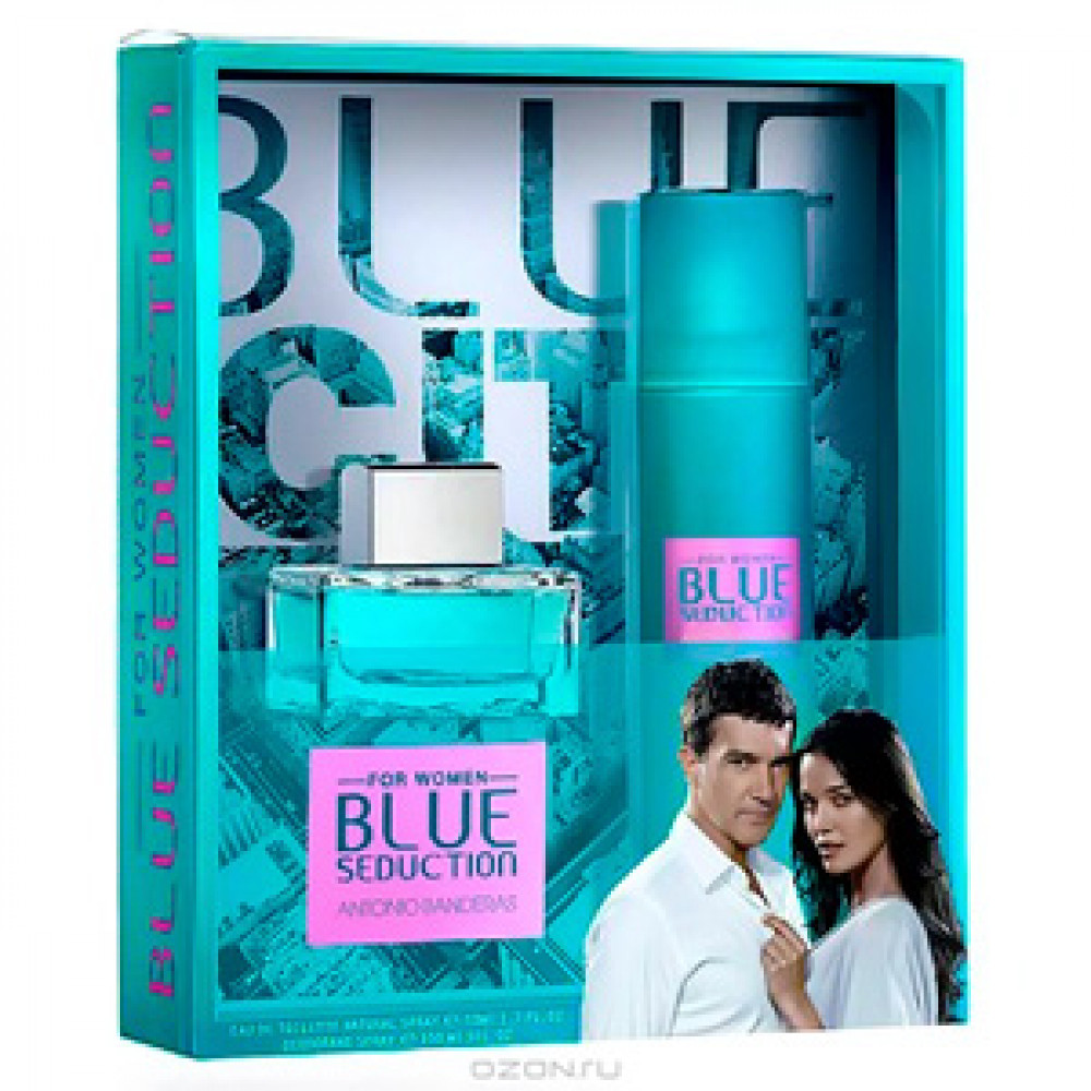 Набор женский Antonio Banderas Blue Seduction for Women 80 мл + дезодорант спрей 150 мл - фото2