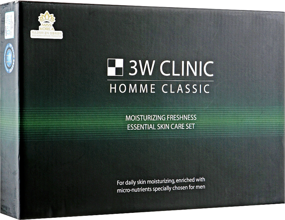 Набор уходовой косметики для мужской кожи лица 3W Clinic HOMME CLASSIC MOISTURIZING FRESHNESS ESSENTIA 2 ITEMS SET - фото2