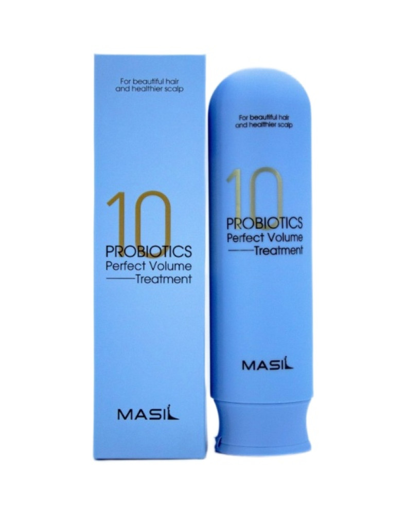 Маска для волос для объема волос с пробиотиками MASIL 10 PROBIOTICS PERFECT VOLUME TREATMENT 300ml - фото2