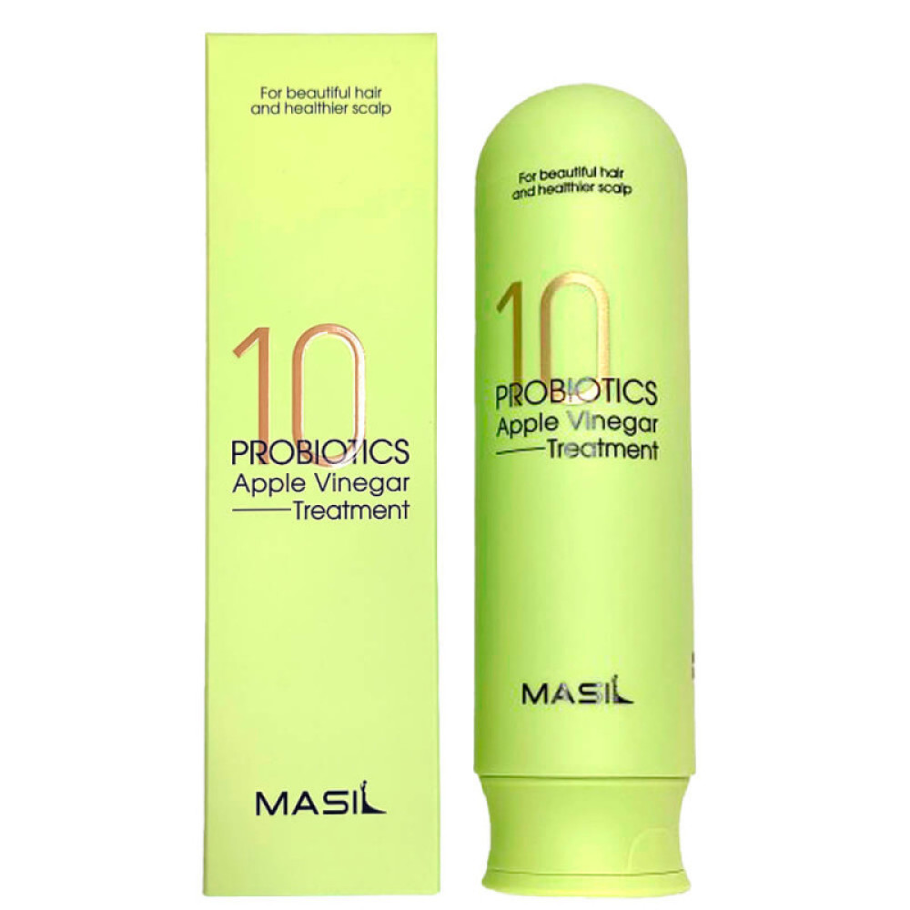 Маска для волос против перхоти с яблочным уксусом MASIL 10 PROBIOTICS APLLE VINEGAR TREATMENT 300ml - фото2