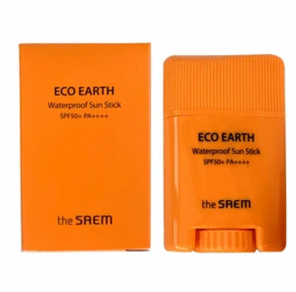 Стик солнцезащитный водостойкий The Saem Eco Earth Waterproof Sun Stick SPF 50+ PA++++ 17g - фото