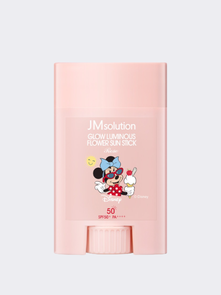 Jmsolution Солнцезащитный стик с экстрактом розы Glow Luminous Flower Light Sun Stick Disney Mini SPF50+PA++++ 21 гр. - фото